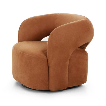 Four Hands - Mazie Swivel Chair - Nubuck Cognac - 241852-002 view 9