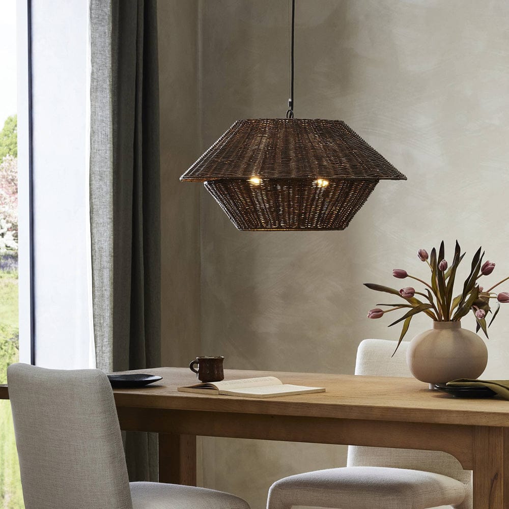 Four Hands - Mccarthy Pendant - Brown Rattan - 238692-003 view 4