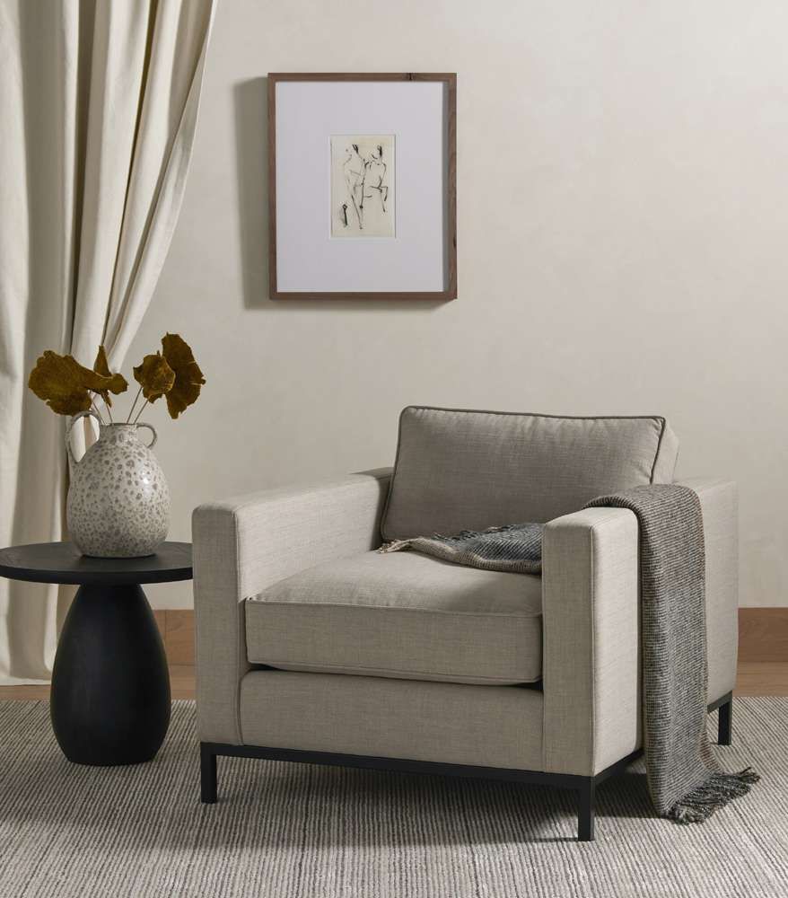 Four Hands - Merla Wood End Table-Tall - Black Wash Ash Veneer - 230274-001 veiw 3