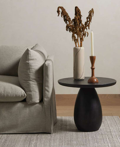 Four Hands - Merla Wood End Table-Tall - Black Wash Ash Veneer - 230274-001 veiw 6