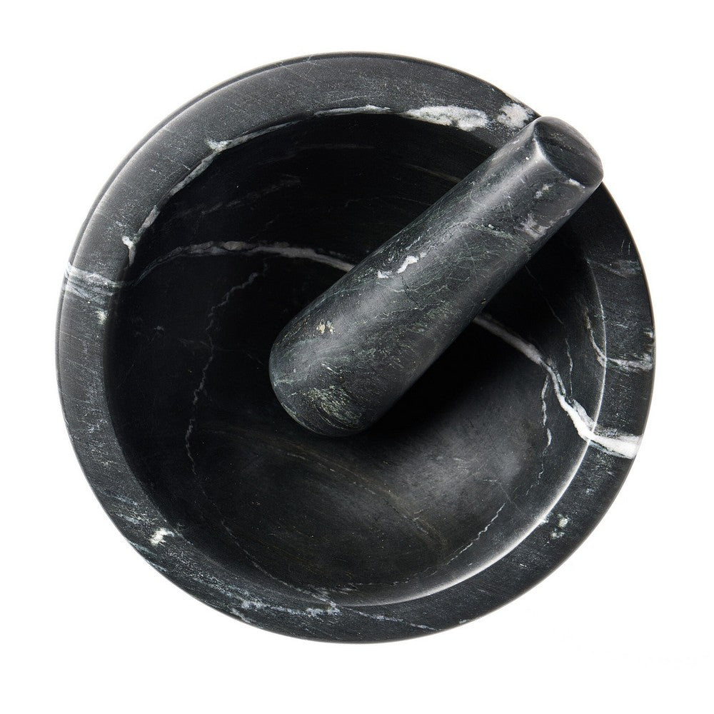 Four Hands - Merritt - Arman Mortar and Pestle - Polished Black Marble - 239871-001_CLOSEOUT view 3
