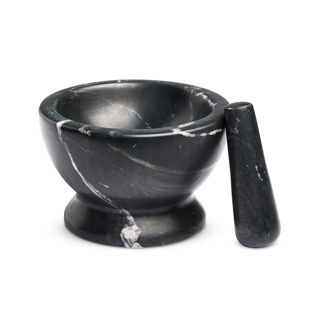 Four Hands - Merritt - Arman Mortar and Pestle - Polished Black Marble - 239871-001_CLOSEOUT view 4