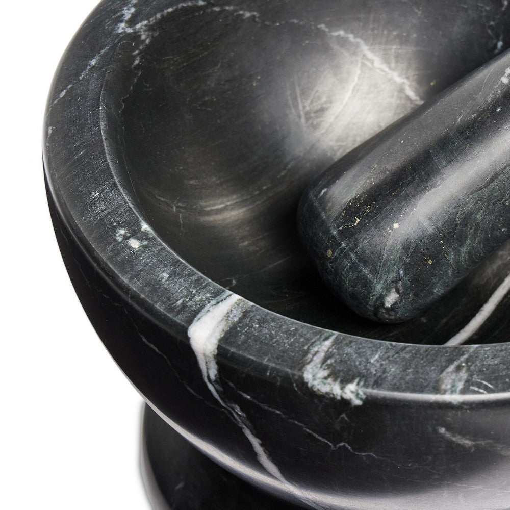 Four Hands - Merritt - Arman Mortar and Pestle - Polished Black Marble - 239871-001_CLOSEOUT view 6