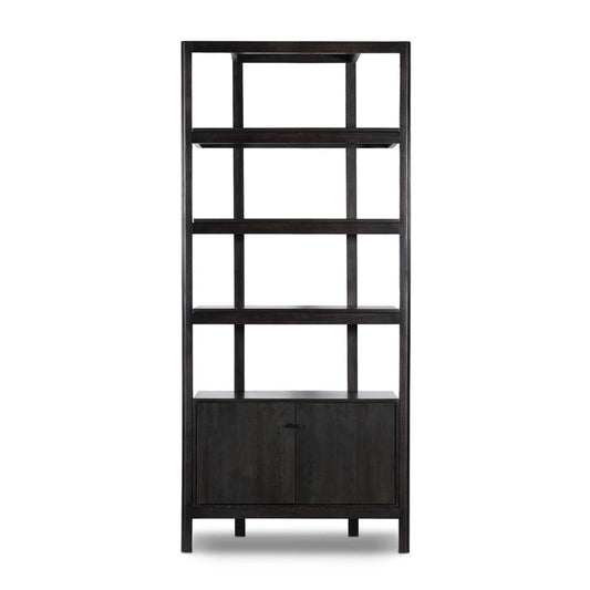 Four Hands - Merritt - Reza Bookcase - Worn Black Acacia - 239791-002 veiw 2