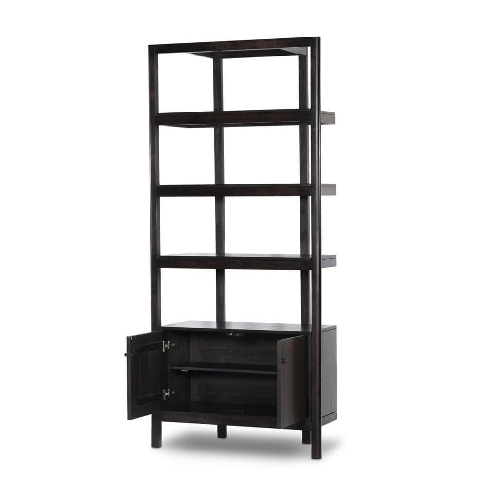 Four Hands - Merritt - Reza Bookcase - Worn Black Acacia - 239791-002 veiw 3