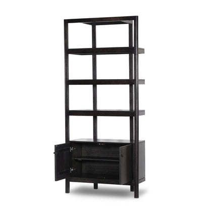 Four Hands - Merritt - Reza Bookcase - Worn Black Acacia - 239791-002 veiw 3