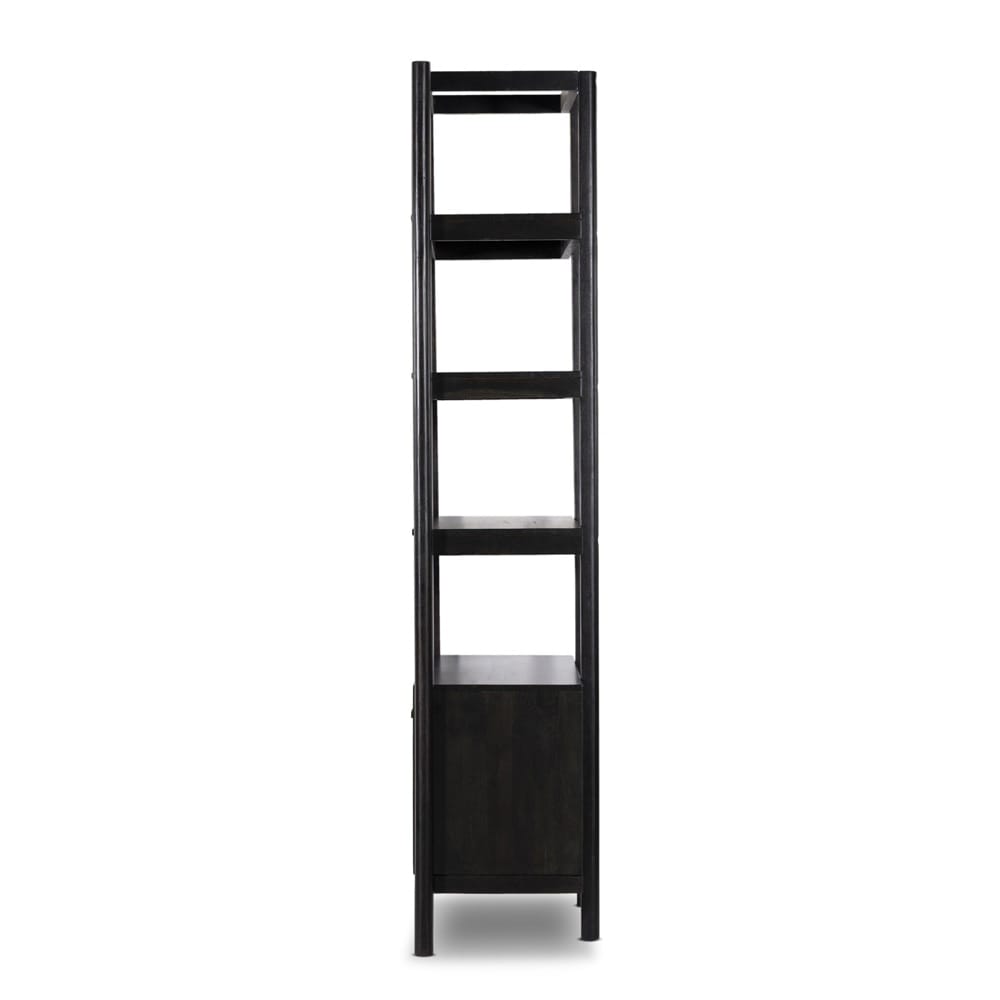 Four Hands - Merritt - Reza Bookcase - Worn Black Acacia - 239791-002 veiw 4