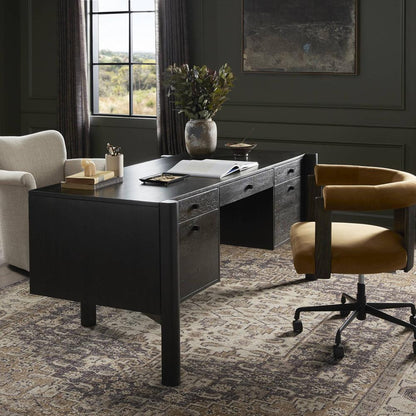 Four Hands - Merritt - Reza Desk - Worn Black Parawood - 242780-002 veiw 11