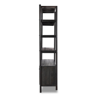 Four Hands - Merritt - Reza Wide Bookcase - Worn Black Acacia - 232355-002 veiw 3