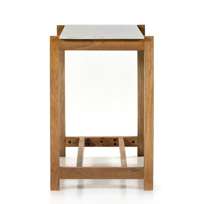 Four Hands - Merritt - Scout Bar Table - Honed White Marble - 224598-001 veiw 3