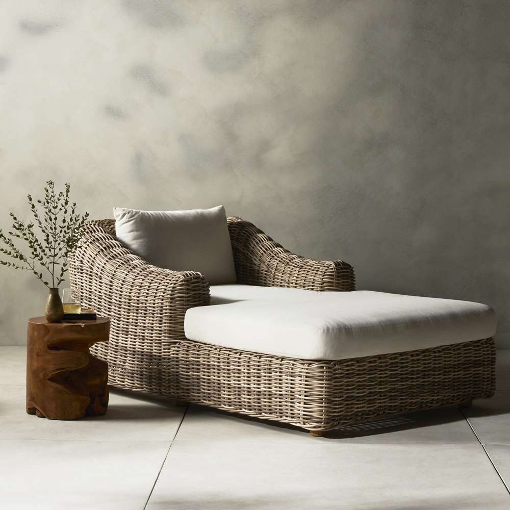 Four Hands - Messina Outdoor Chaise Lounge - Venao Ivory - 233662-002 veiw 4