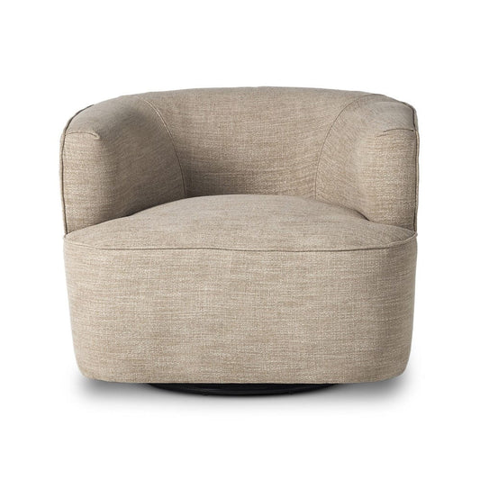 Four Hands - Mila Swivel Chair - Laken Stone - 107195-028 view 1