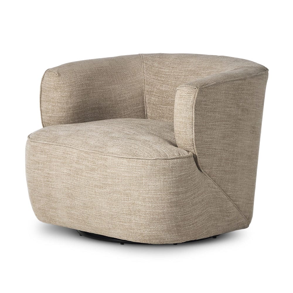Four Hands - Mila Swivel Chair - Laken Stone - 107195-028 view 2