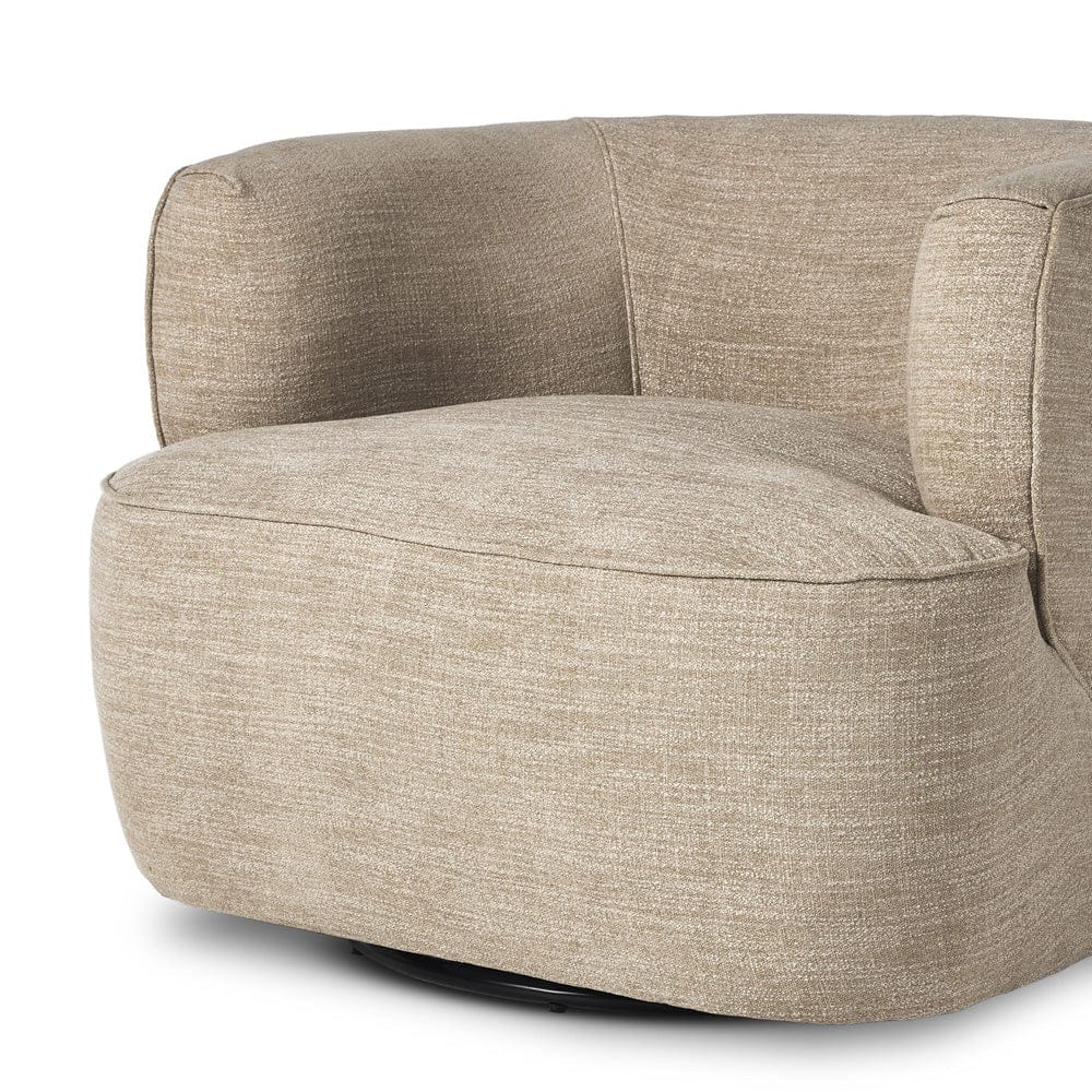 Four Hands - Mila Swivel Chair - Laken Stone - 107195-028 view 11