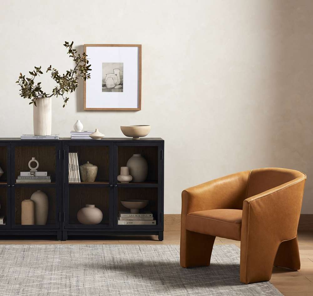 Four Hands - Millie Small Cabinet - Drifted Matte Black - 227825-001 veiw 4