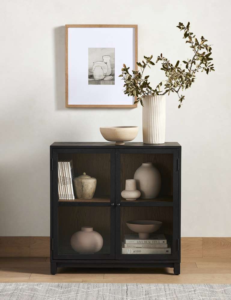 Four Hands - Millie Small Cabinet - Drifted Matte Black - 227825-001 veiw 9