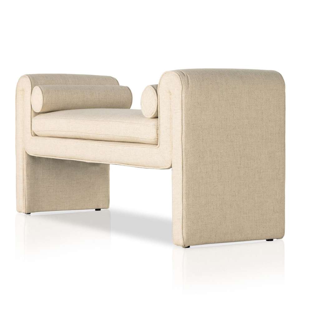 Four Hands - Mitchell Accent Bench - Thames Cream - 234263-002 veiw 6