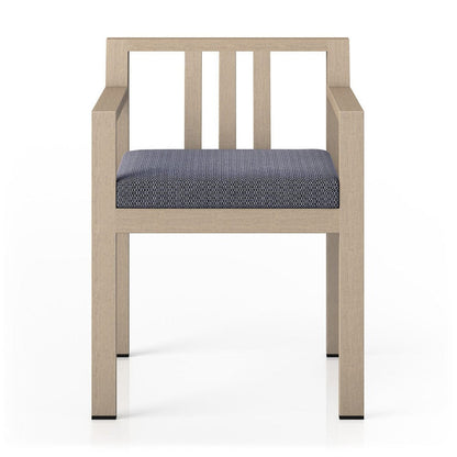 Four Hands - Monterey Outdoor Dining Armchair, Washed Brown - Faye Navy - 226831-004 view 1
