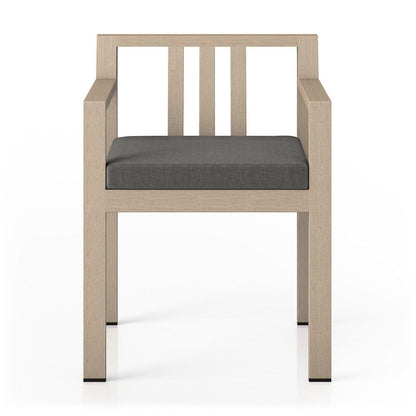 Four Hands - Monterey Outdoor Dining Armchair, Washed Brown - Venao Charcoal - 226831-001 view 1