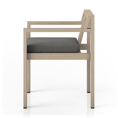 Four Hands - Monterey Outdoor Dining Armchair, Washed Brown - Venao Charcoal - 226831-001 view 3