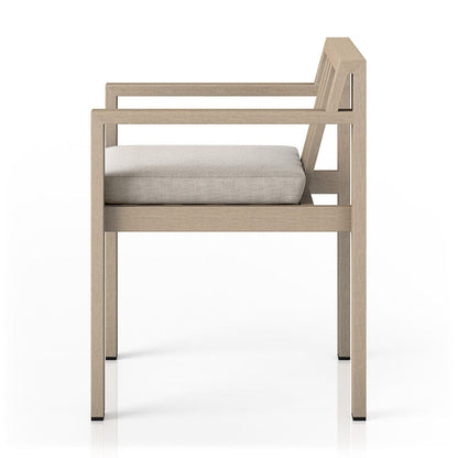 Four Hands - Monterey Outdoor Dining Armchair, Washed Brown - Venao Grey - 226831-003 view 3