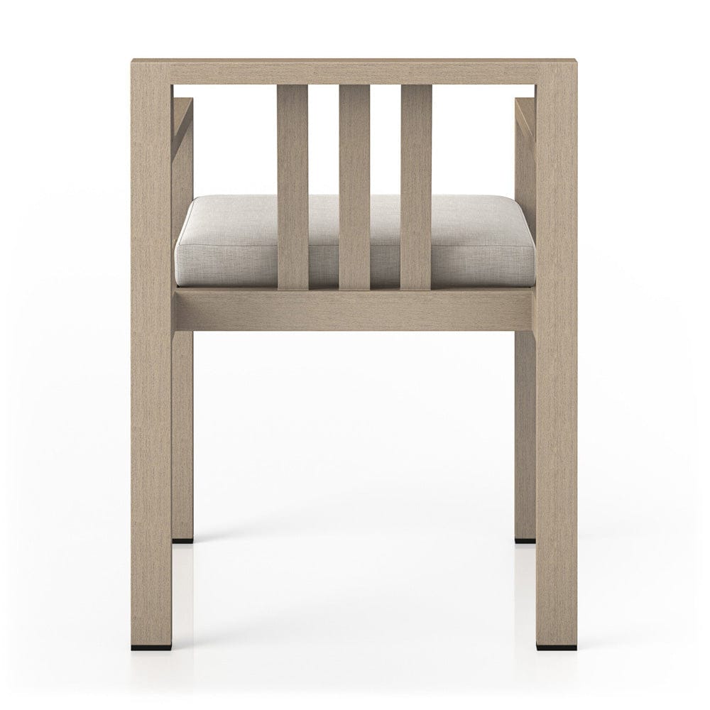 Four Hands - Monterey Outdoor Dining Armchair, Washed Brown - Venao Grey - 226831-003 view 4