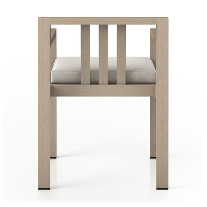 Four Hands - Monterey Outdoor Dining Armchair, Washed Brown - Venao Grey - 226831-003 view 4