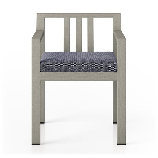Four Hands - Monterey Outdoor Dining Armchair, Weathered Grey - Faye Navy - 226831-010 view 1