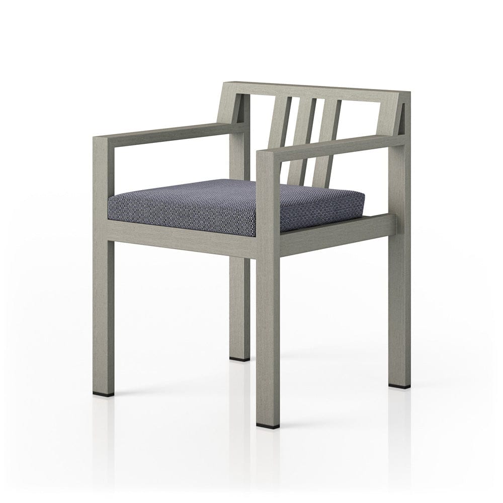 Four Hands - Monterey Outdoor Dining Armchair, Weathered Grey - Faye Navy - 226831-010 view 2