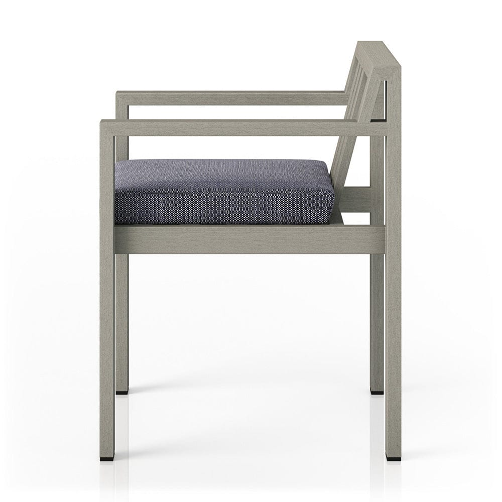 Four Hands - Monterey Outdoor Dining Armchair, Weathered Grey - Faye Navy - 226831-010 view 3