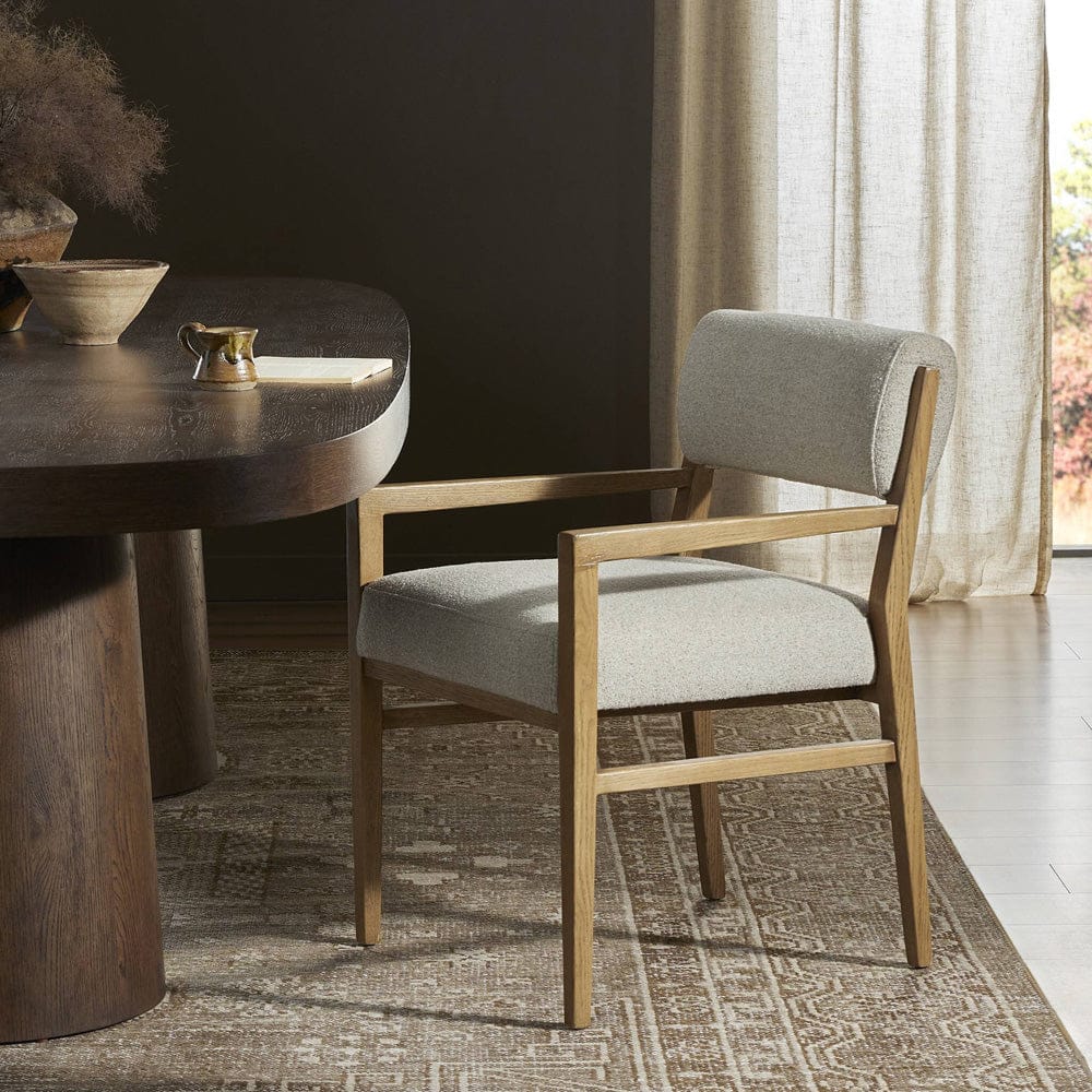 Four Hands - Navid Dining Arm Chair - Weslie Flax - 246348-003 view 4