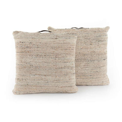 Four Hands - Neema Pouf - Set - Heathered Wool - Natural - 108797-001 veiw 1