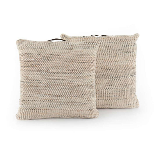 Four Hands - Neema Pouf - Set - Heathered Wool - Natural - 108797-001 veiw 1