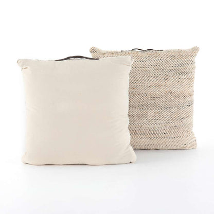 Four Hands - Neema Pouf - Set - Heathered Wool - Natural - 108797-001 veiw 2