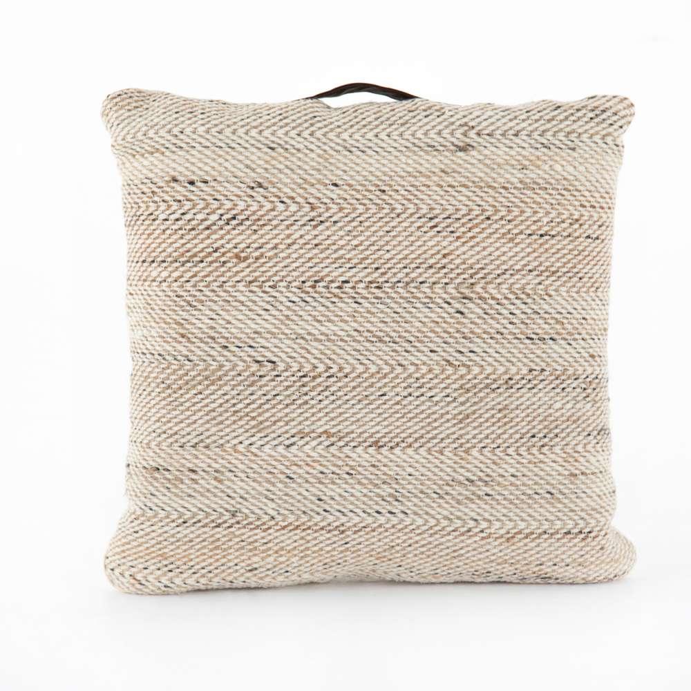 Four Hands - Neema Pouf - Set - Heathered Wool - Natural - 108797-001 veiw 3