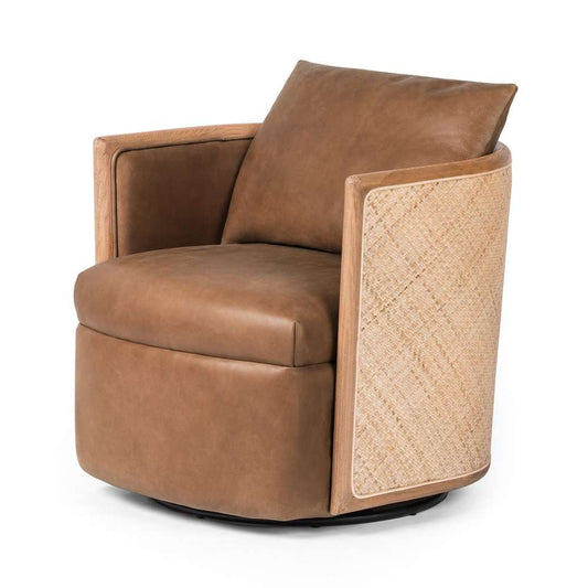 Four Hands - Newbury Swivel Chair - Palermo Cognac - 229382-002 veiw 1