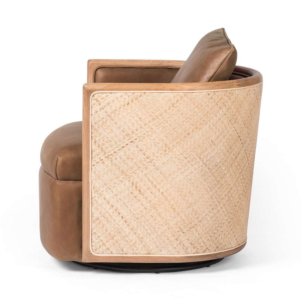 Four Hands - Newbury Swivel Chair - Palermo Cognac - 229382-002 veiw 4