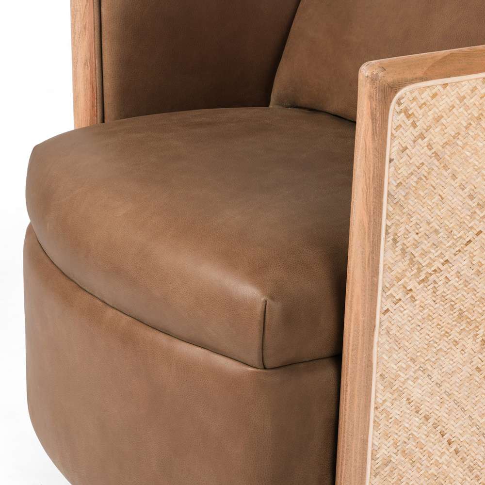 Four Hands - Newbury Swivel Chair - Palermo Cognac - 229382-002 veiw 6
