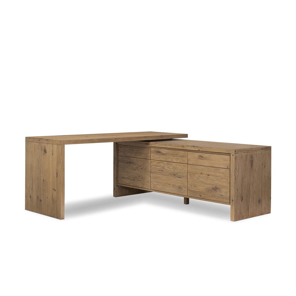 Four Hands - Noah Rotating Desk - Aged Smoked Oak Resawn - 248589-001 view 2