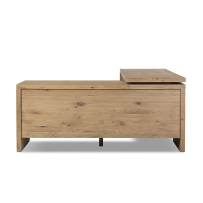 Four Hands - Noah Rotating Desk - Aged Smoked Oak Resawn - 248589-001 view 6