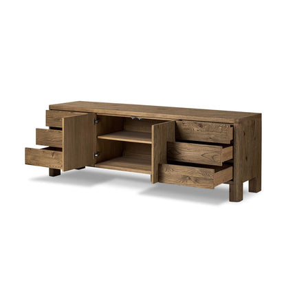 Four Hands - Noeline Media Console - Resawn Worn Oak - 242372-002 view 9