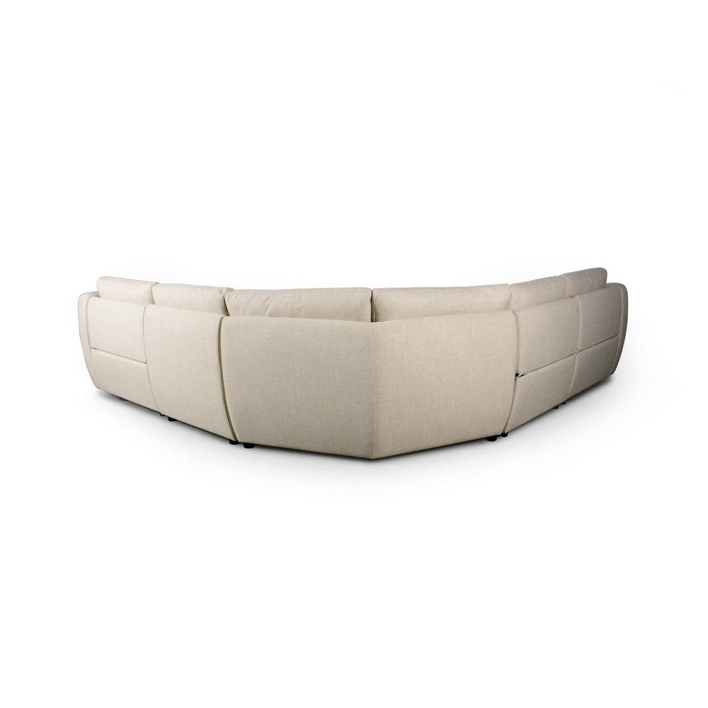 Four Hands - Norwood - 	Crawford Power Recliner 5-Piece Sectional Sofa - Antigo Natural - 247731-002_CLOSEOUT view 5