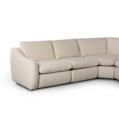 Four Hands - Norwood - 	Crawford Power Recliner 5-Piece Sectional Sofa - Antigo Natural - 247731-002_CLOSEOUT view 7