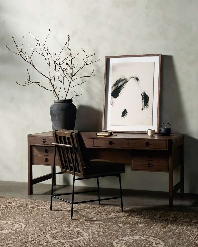 Four Hands - Oakley Desk - Dark Toasted Oak Veneer - 232732-004 veiw 6