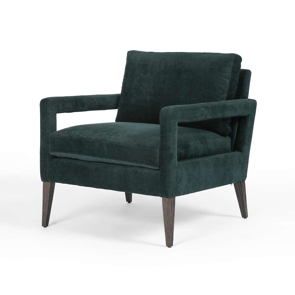 Four Hands - Olson Chair - Emerald Worn Velvet - 105771-007 veiw 1