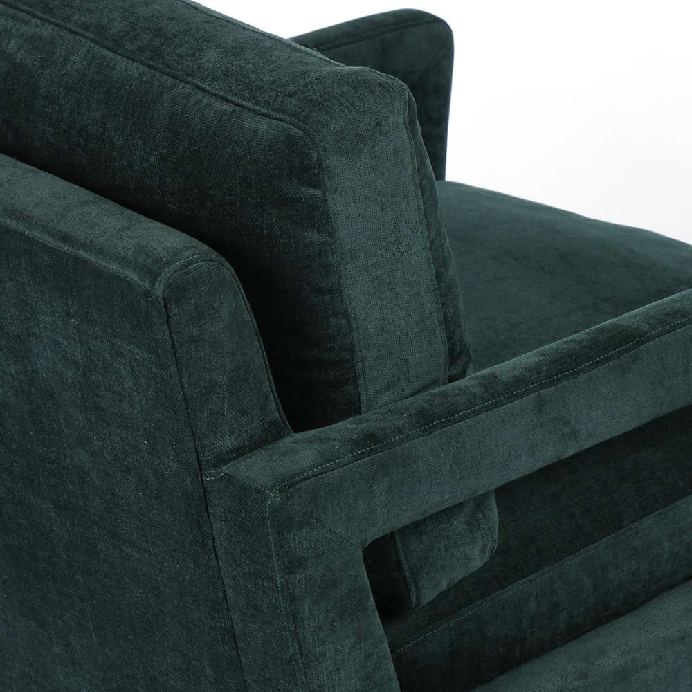 Four Hands - Olson Chair - Emerald Worn Velvet - 105771-007 veiw 3