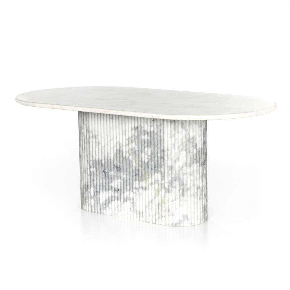 Four Hands - Oranda Dining Table - Polished White Marble w/ Sealant - 230383-001 veiw 1