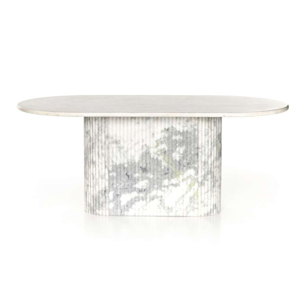 Four Hands - Oranda Dining Table - Polished White Marble w/ Sealant - 230383-001 veiw 2