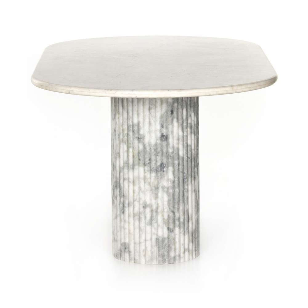 Four Hands - Oranda Dining Table - Polished White Marble w/ Sealant - 230383-001 veiw 4
