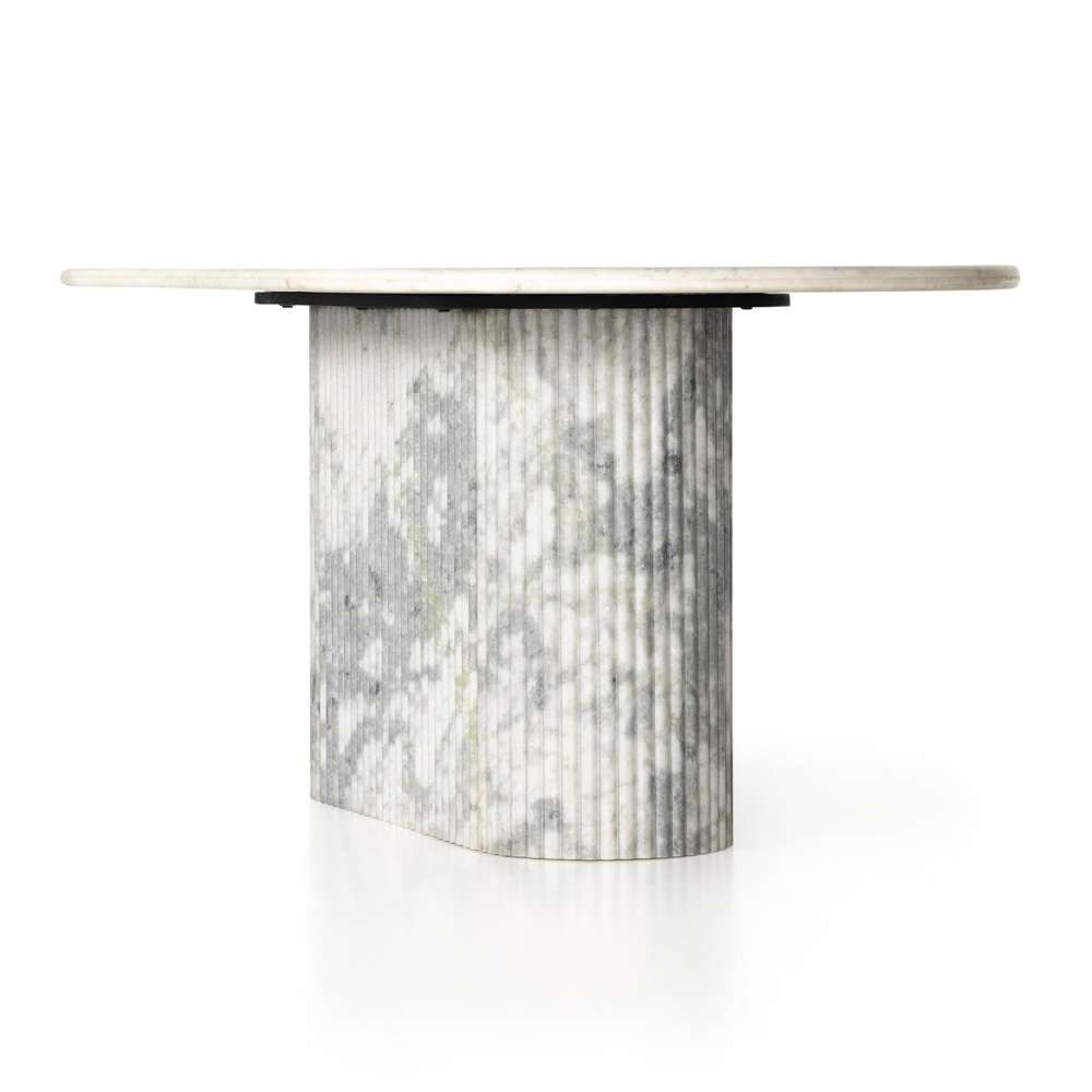 Four Hands - Oranda Dining Table - Polished White Marble w/ Sealant - 230383-001 veiw 5